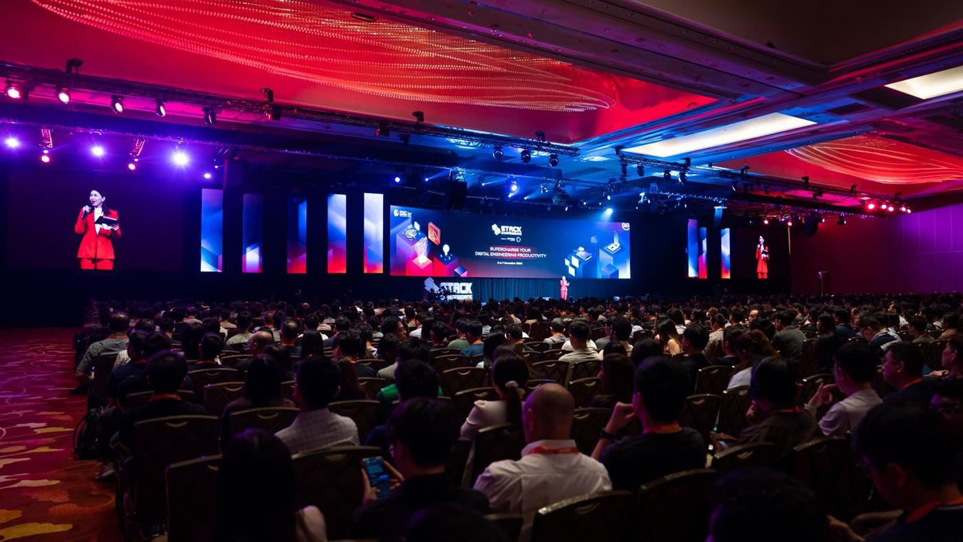 Large keynote hall setup at Marina Bay Sands